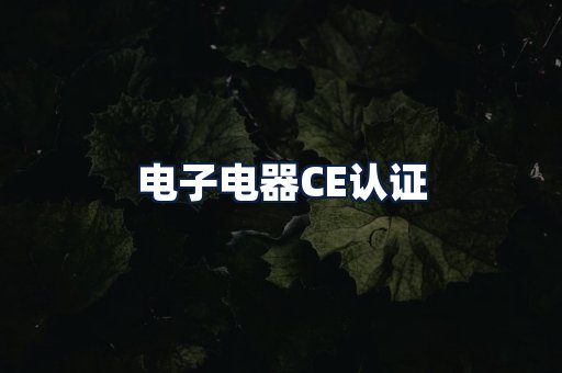电子电器CE认证